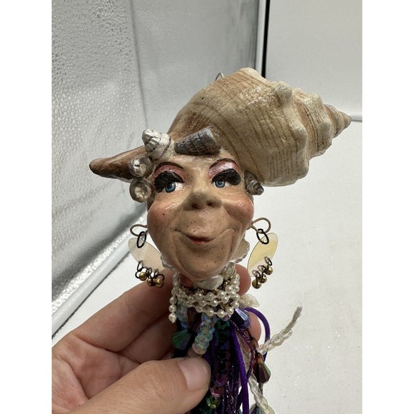 KATHERINE'S COLLECTION ORNAMENT Women With Seashells On The Head Rare HTF - Picture 2 of 8